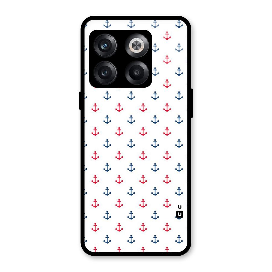 Minimal Anchor Pattern Glass Back Case for OnePlus 10T