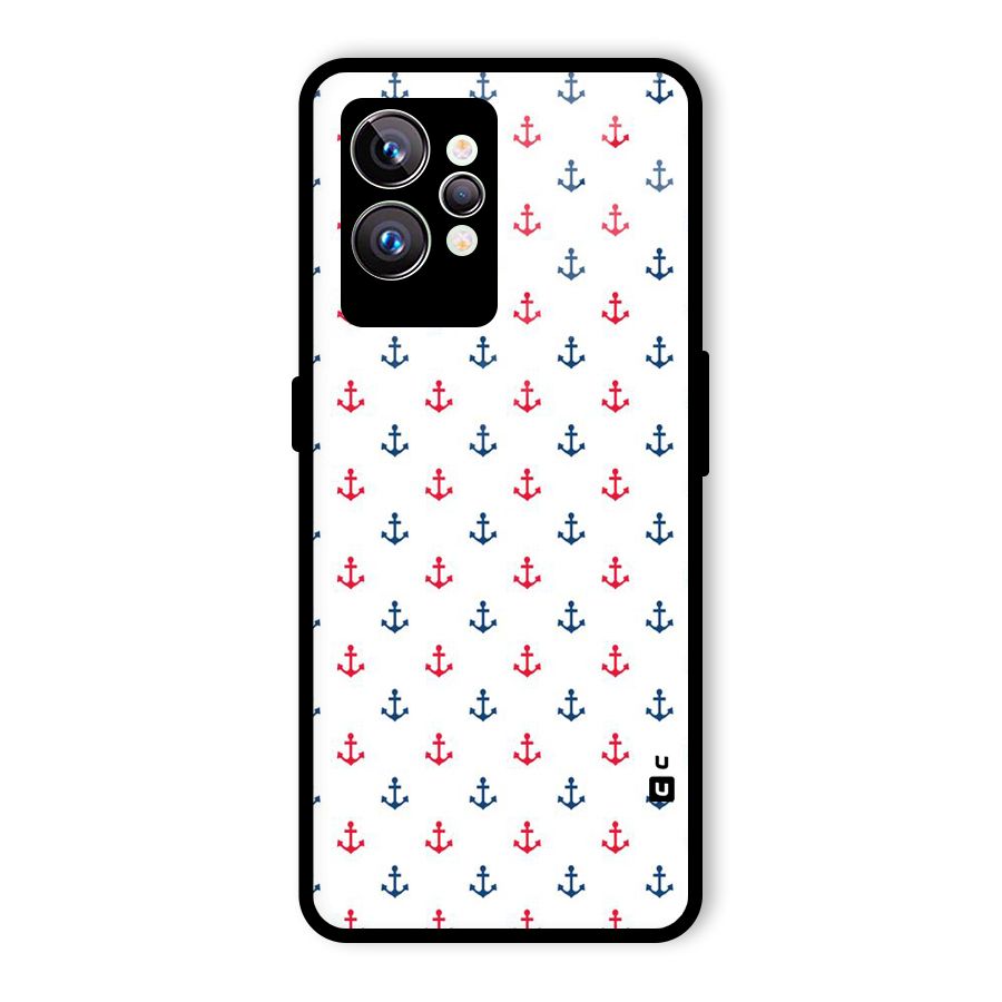 Minimal Anchor Pattern Glass Back Case for Realme GT2 Pro