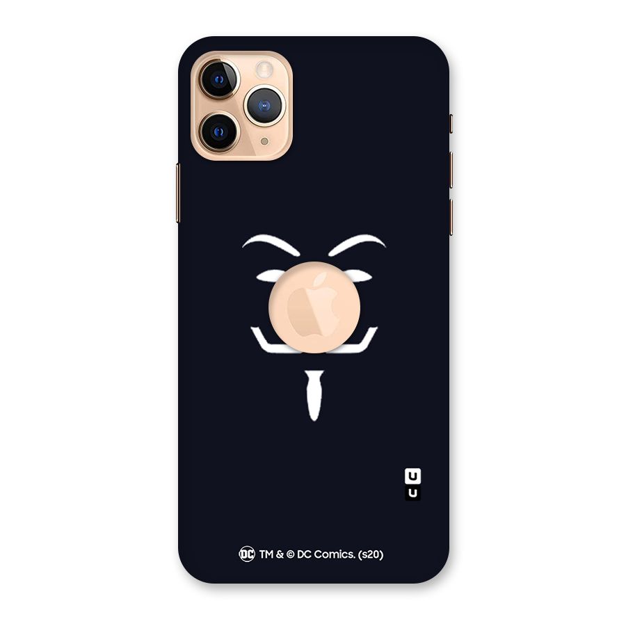 Minimal Anonymous Mask Back Case for iPhone 11 Pro Max Logo Cut