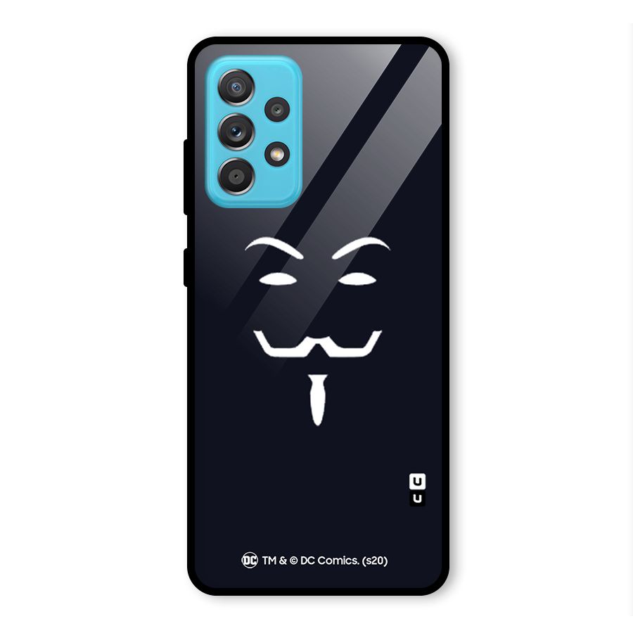 Minimal Anonymous Mask Glass Back Case for Galaxy A52s 5G