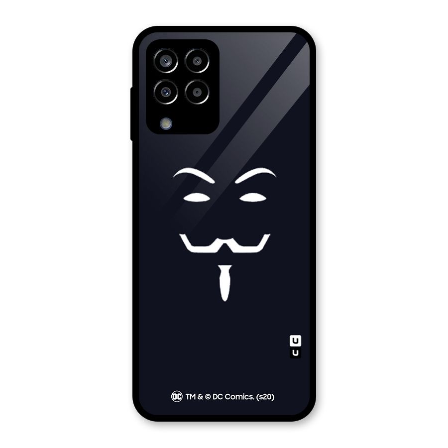 Minimal Anonymous Mask Glass Back Case for Galaxy M33