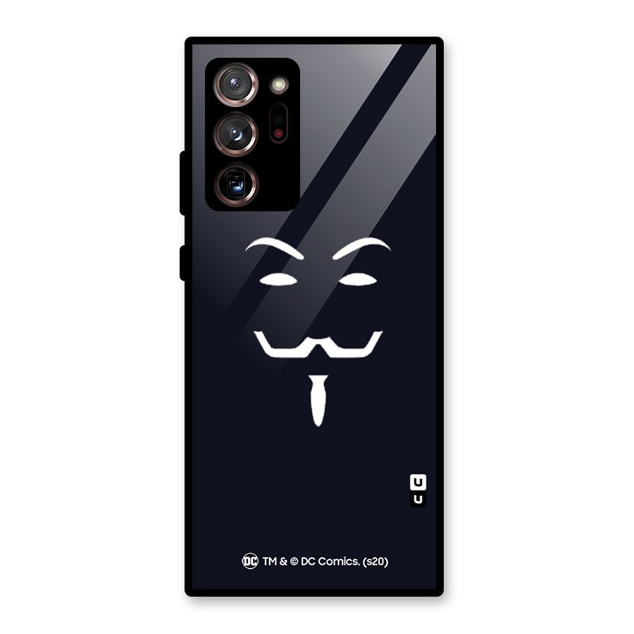 Minimal Anonymous Mask Glass Back Case for Galaxy Note 20 Ultra 5G