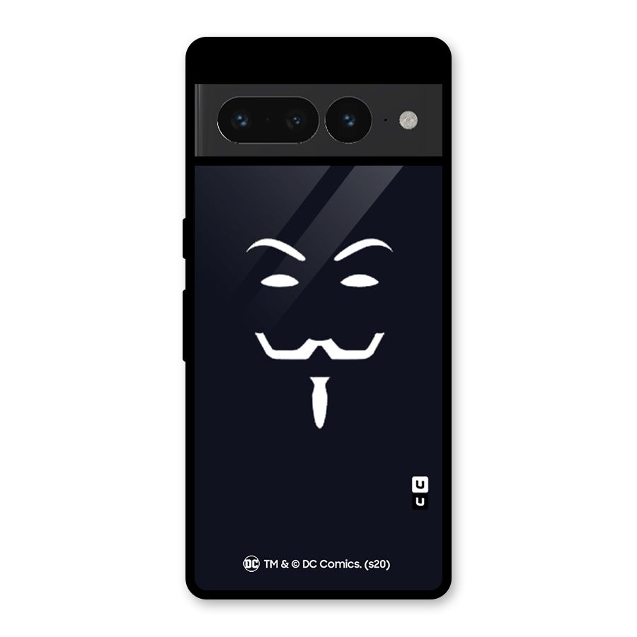 Minimal Anonymous Mask Glass Back Case for Google Pixel 7 Pro