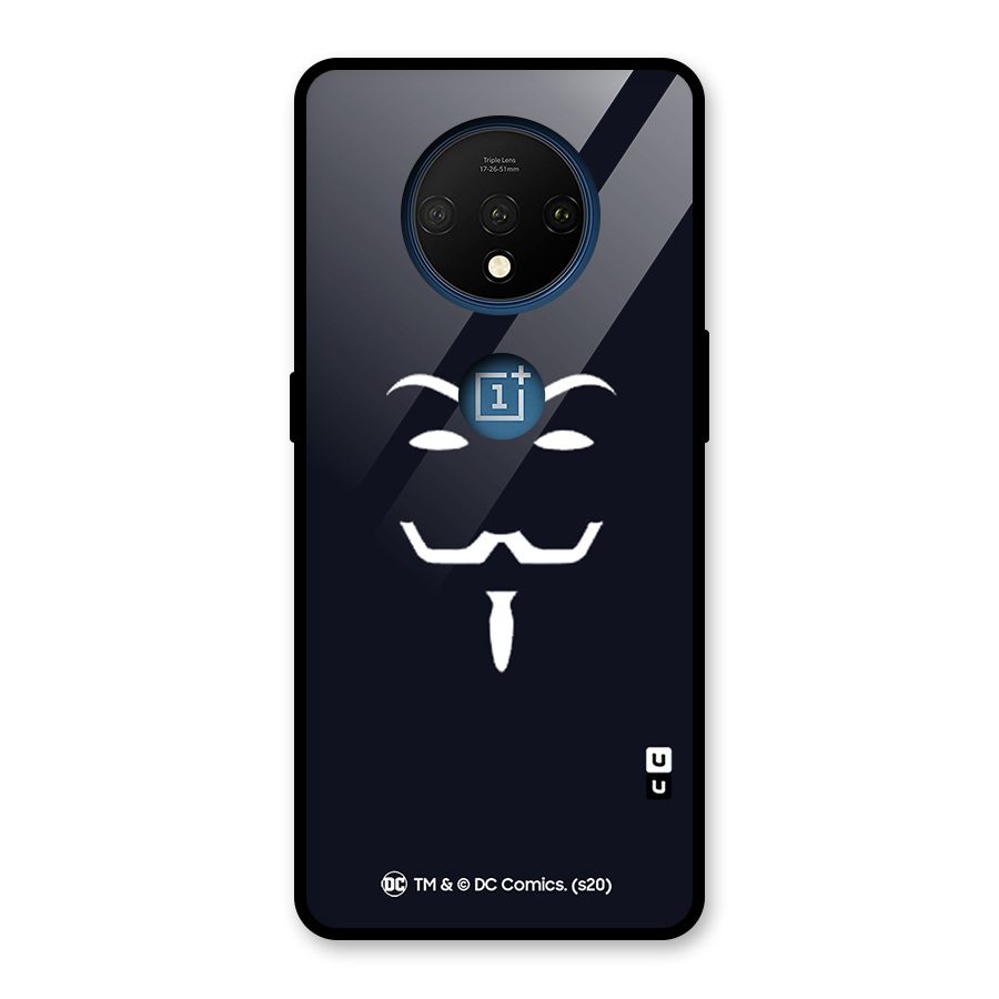 Minimal Anonymous Mask Glass Back Case for OnePlus 7T