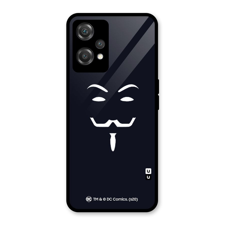 Minimal Anonymous Mask Glass Back Case for OnePlus Nord CE 2 Lite 5G
