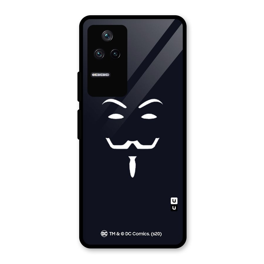 Minimal Anonymous Mask Glass Back Case for Poco F4 5G