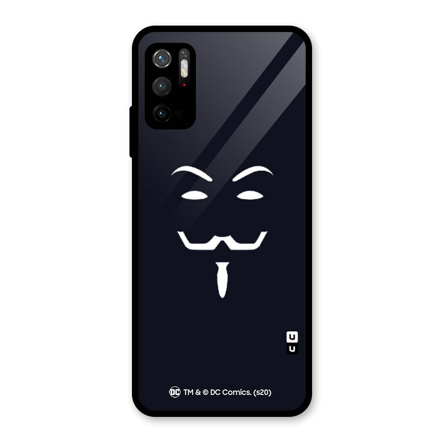 Minimal Anonymous Mask Glass Back Case for Poco M3 Pro 5G
