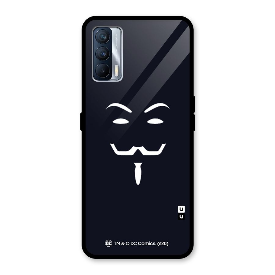 Minimal Anonymous Mask Glass Back Case for Realme X7