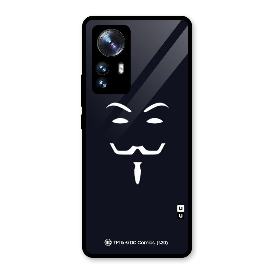 Minimal Anonymous Mask Glass Back Case for Xiaomi 12 Pro