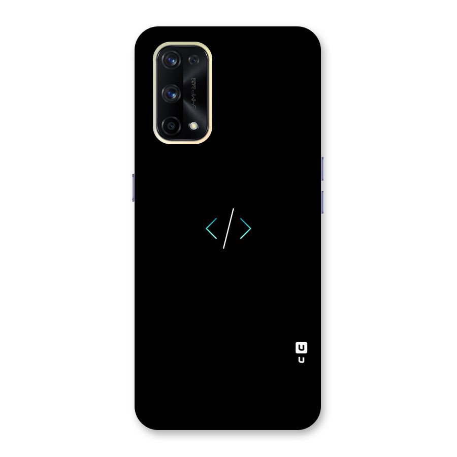 Minimal Dark Coding Glass Back Case for Realme X7 Pro