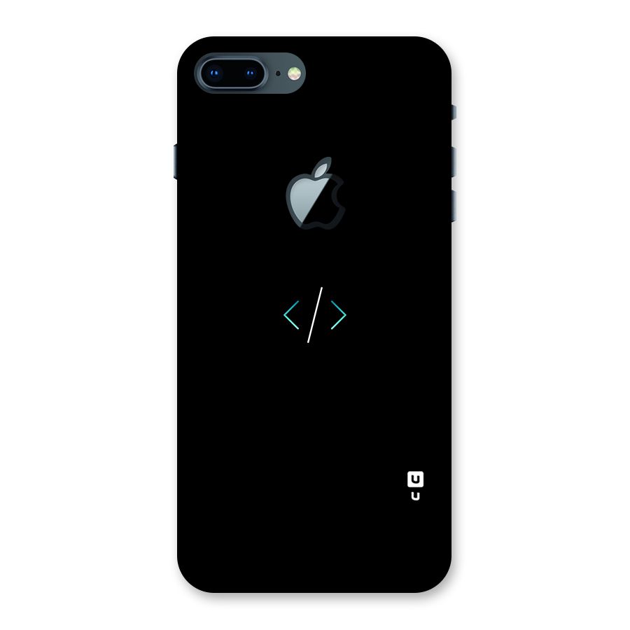 Minimal Dark Coding Back Case for iPhone 7 Plus Apple Cut