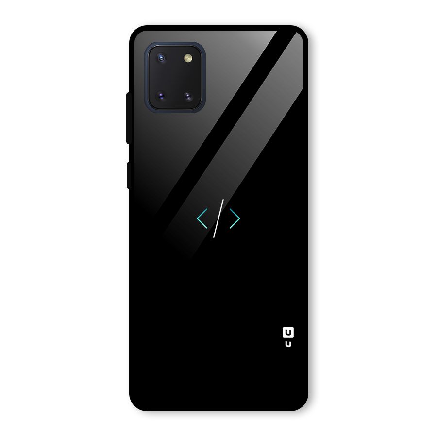 Minimal Dark Coding Glass Back Case for Galaxy Note 10 Lite