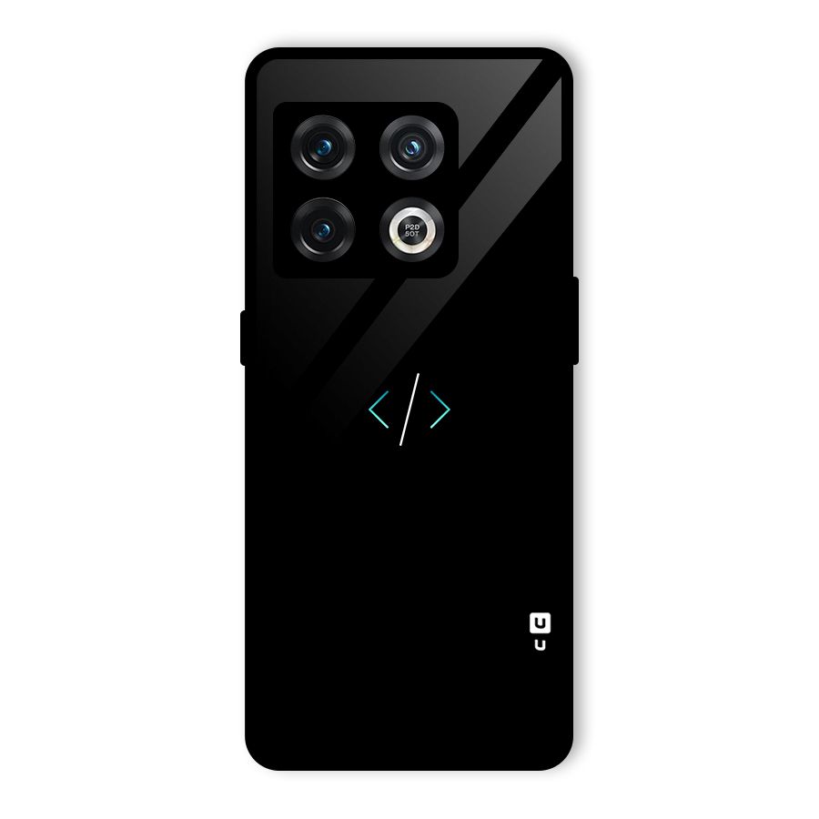 Minimal Dark Coding Glass Back Case for OnePlus 10 Pro 5G