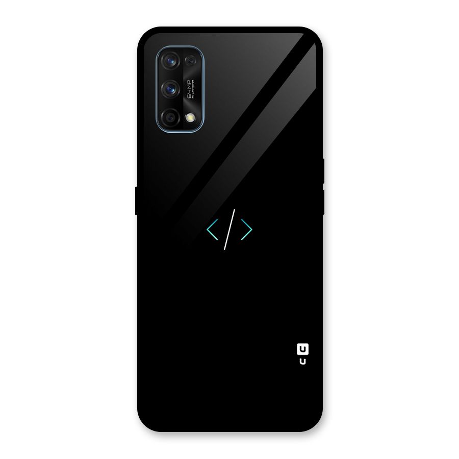 Minimal Dark Coding Glass Back Case for Realme 7 Pro