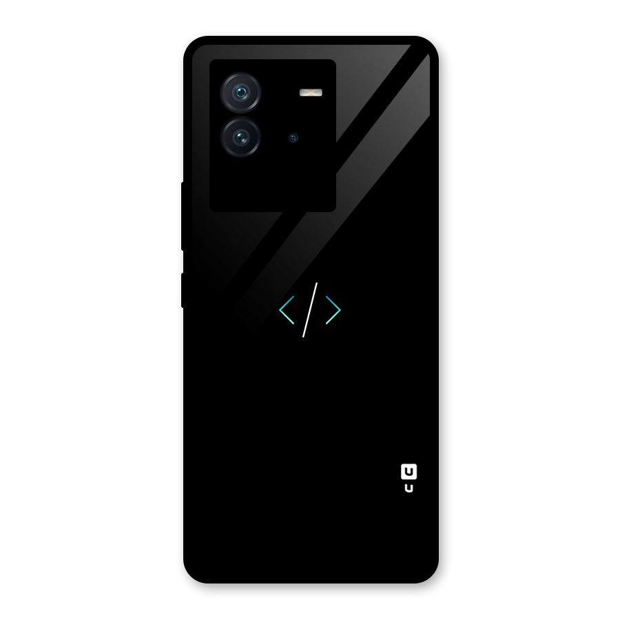 Minimal Dark Coding Glass Back Case for Vivo iQOO Neo 6 5G