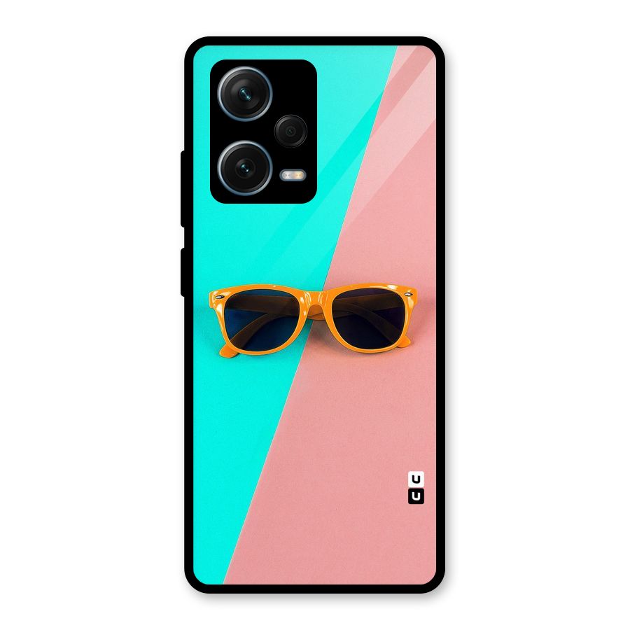 Minimal Glasses Glass Back Case for Redmi Note 12 Pro Plus 5G