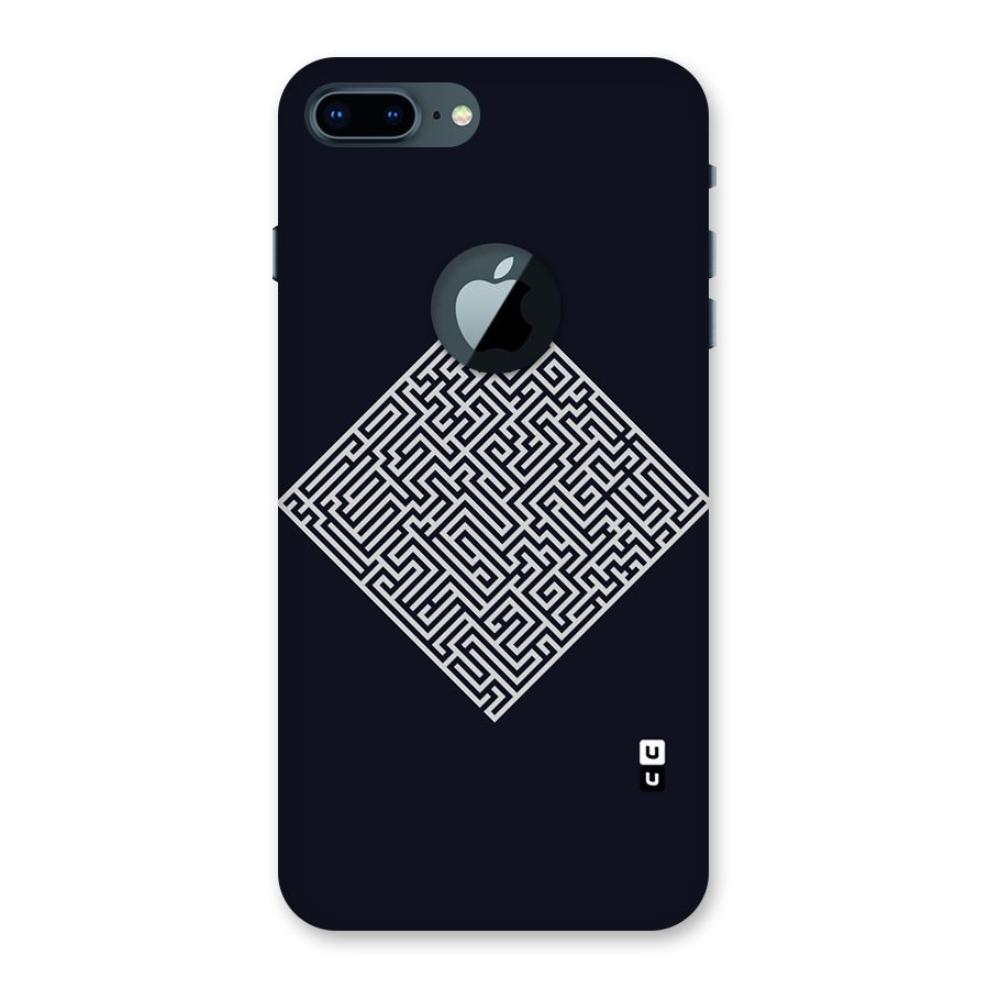 Minimal Maze Pattern Back Case for iPhone 7 Plus Logo Cut