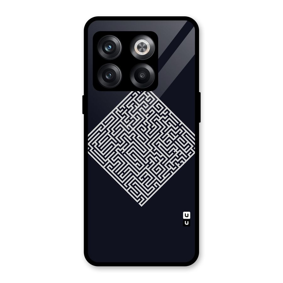 Minimal Maze Pattern Glass Back Case for OnePlus 10T
