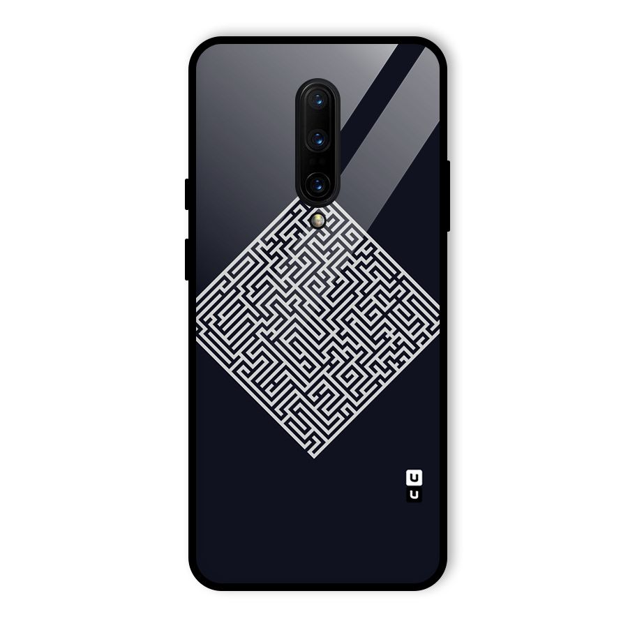Minimal Maze Pattern Glass Back Case for OnePlus 7 Pro