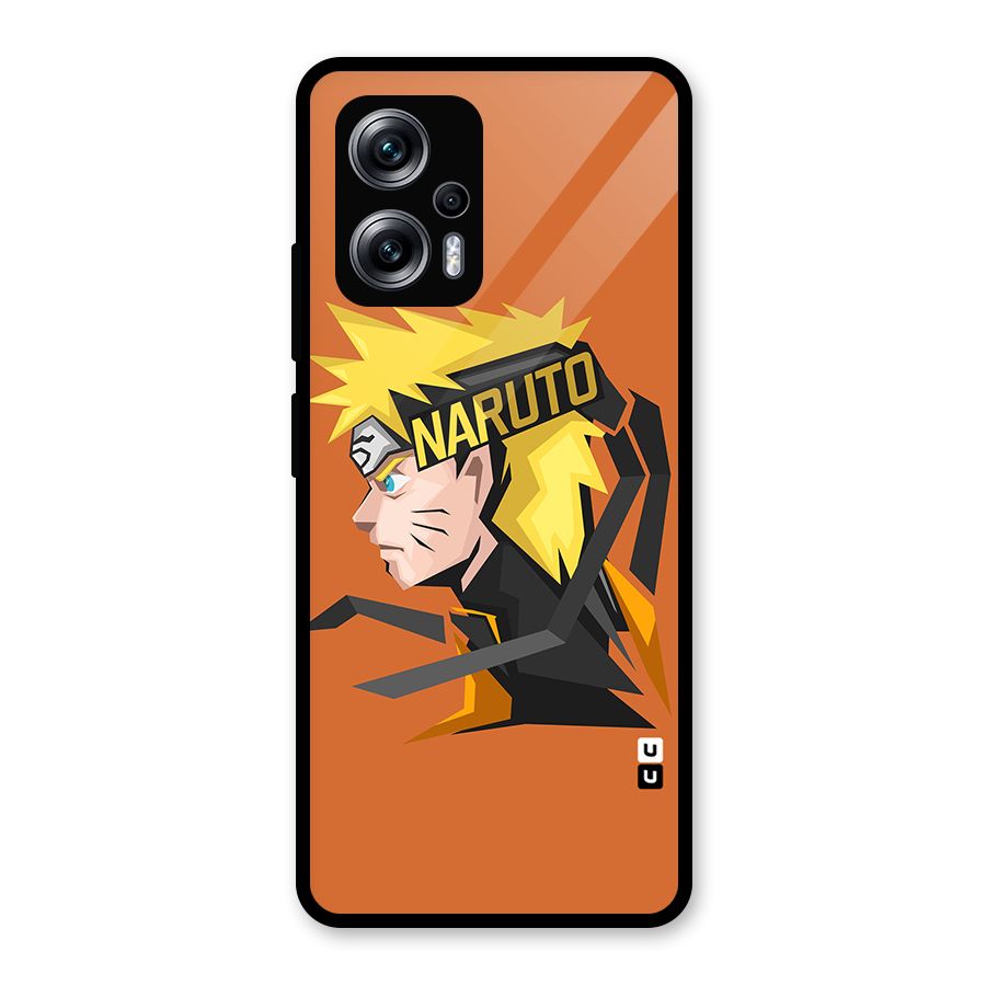 Minimal Naruto Artwork Glass Back Case for Redmi K50i