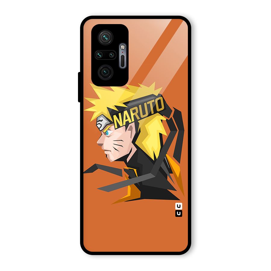 Minimal Naruto Artwork Glass Back Case for Redmi Note 10 Pro