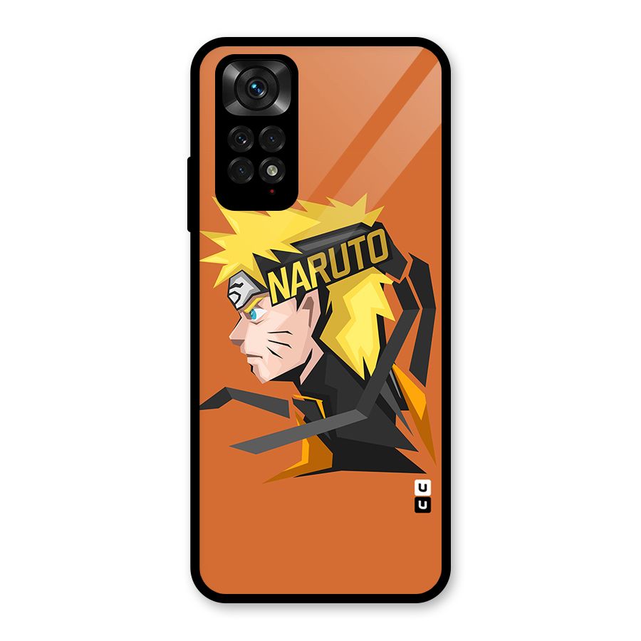 Minimal Naruto Artwork Glass Back Case for Redmi Note 11