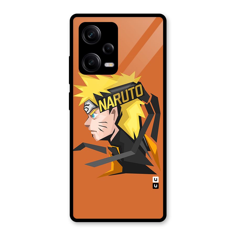 Minimal Naruto Artwork Glass Back Case for Redmi Note 12 Pro
