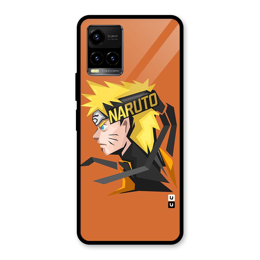 Minimal Naruto Artwork Glass Back Case for Vivo Y21A
