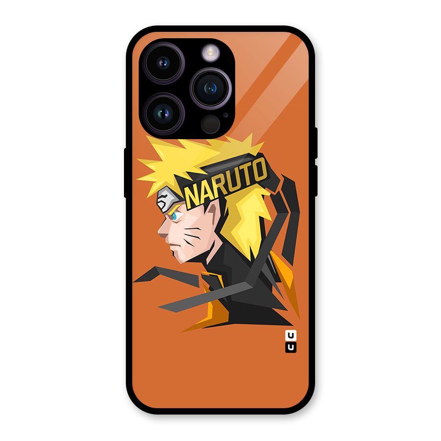 Minimal Naruto Artwork Glass Back Case for iPhone 14 Pro