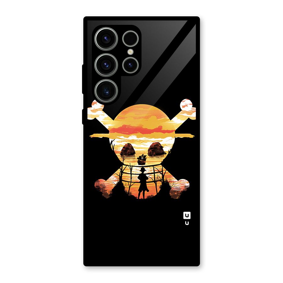 Minimal One Piece Glass Back Case for Galaxy S23 Ultra