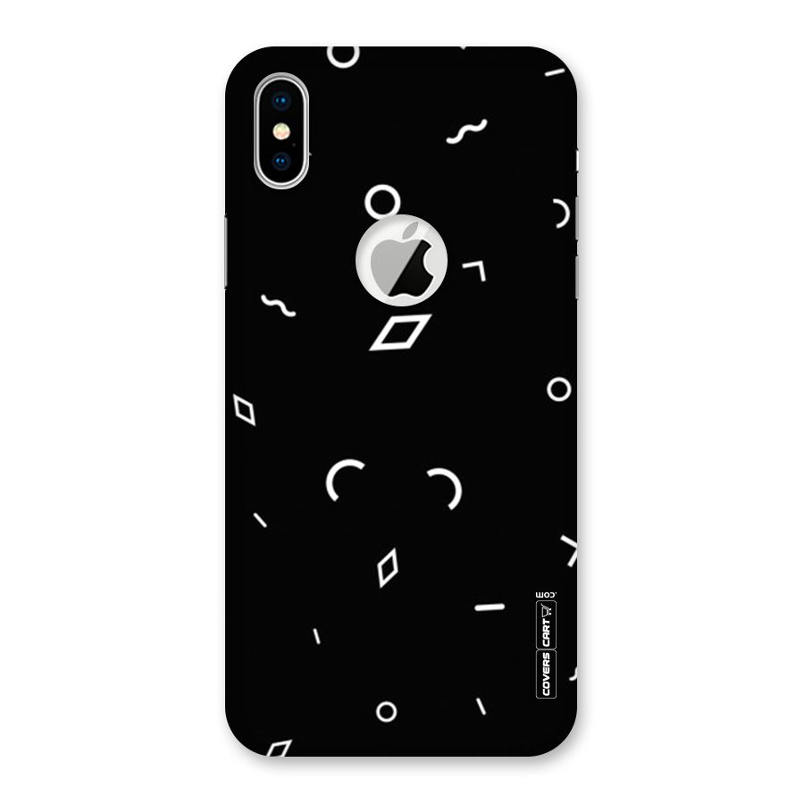 Minimal Shapes Back Case for iPhone X Logo Cut