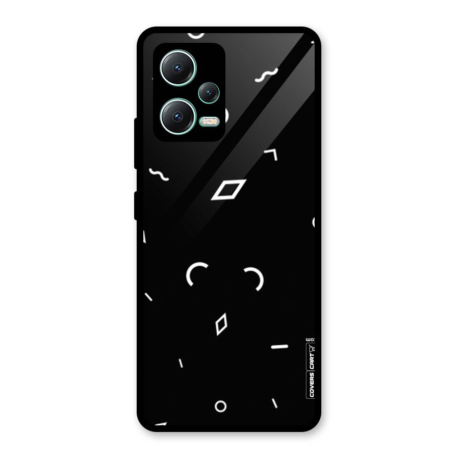 Minimal Shapes Glass Back Case for Redmi Note 12 5G