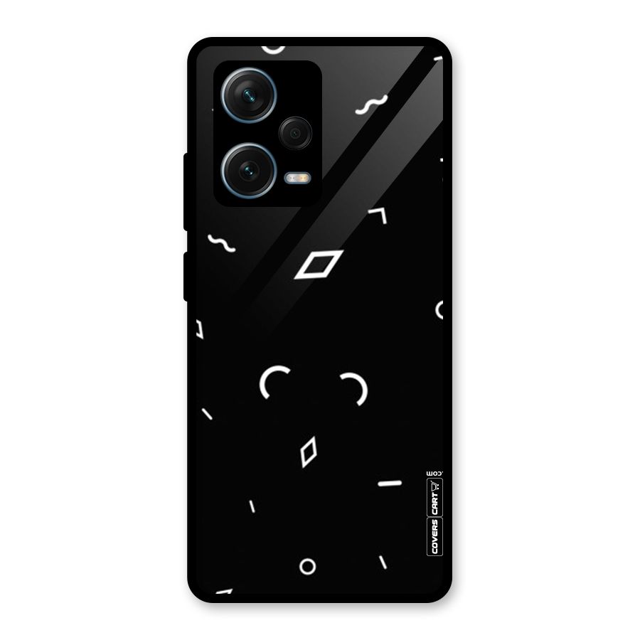 Minimal Shapes Glass Back Case for Redmi Note 12 Pro Plus 5G