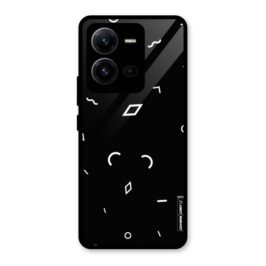 Minimal Shapes Glass Back Case for Vivo V25
