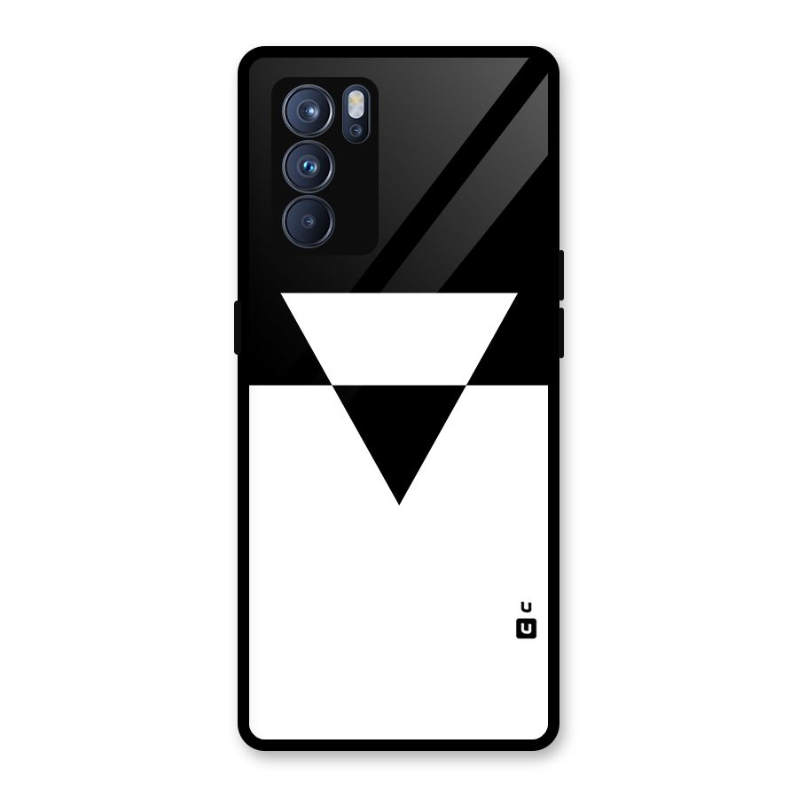 Minimal Triangle Glass Back Case for Oppo Reno6 Pro 5G