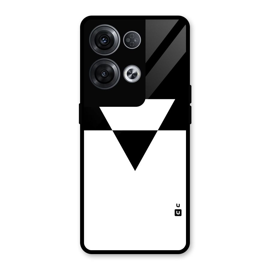 Minimal Triangle Glass Back Case for Oppo Reno8 Pro 5G