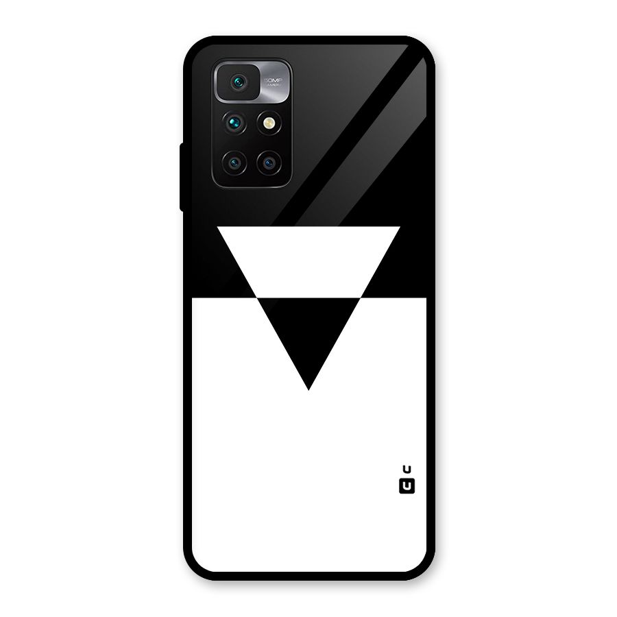 Minimal Triangle Glass Back Case for Redmi 10 Prime