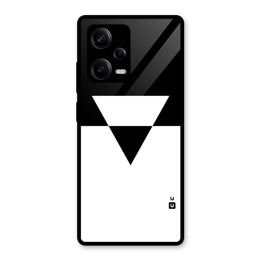 Minimal Triangle Glass Back Case for Redmi Note 12 Pro