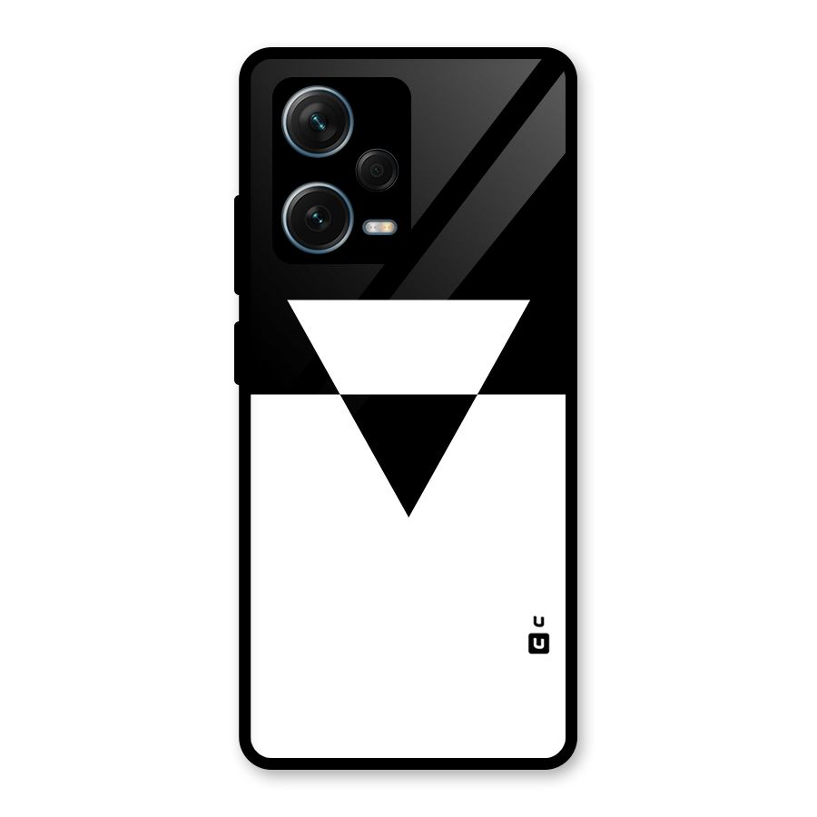 Minimal Triangle Glass Back Case for Redmi Note 12 Pro Plus 5G