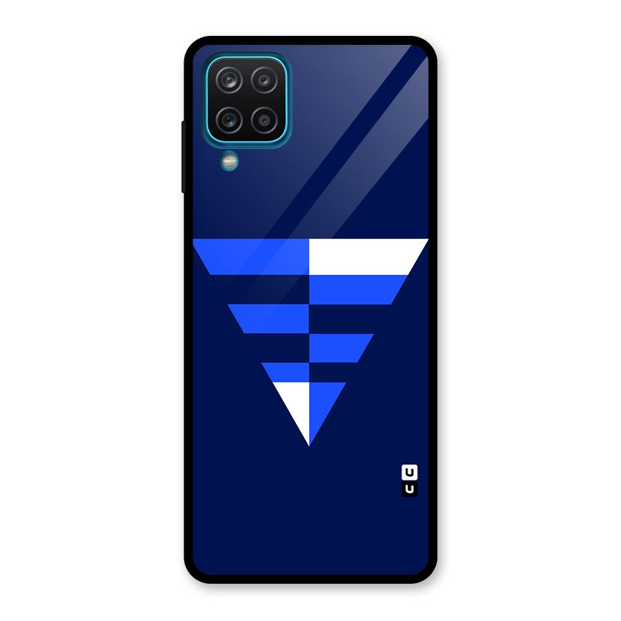 Minimalistic Abstract Inverted Triangle Glass Back Case for Galaxy A12