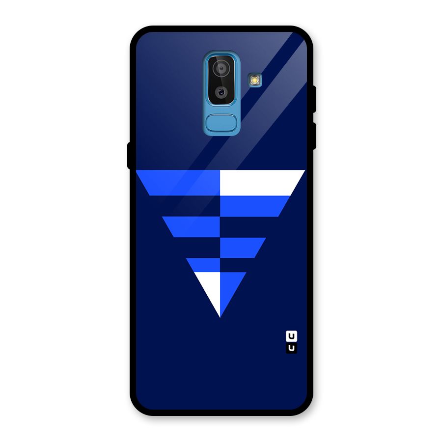 Minimalistic Abstract Inverted Triangle Glass Back Case for Galaxy J8