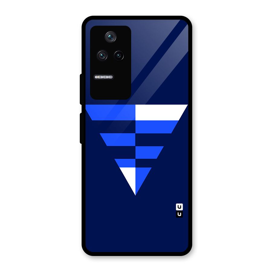 Minimalistic Abstract Inverted Triangle Glass Back Case for Poco F4 5G
