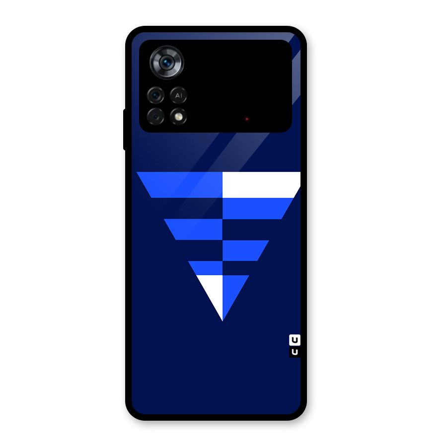 Minimalistic Abstract Inverted Triangle Glass Back Case for Poco X4 Pro 5G