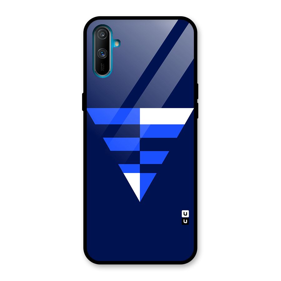Minimalistic Abstract Inverted Triangle Glass Back Case for Realme C3