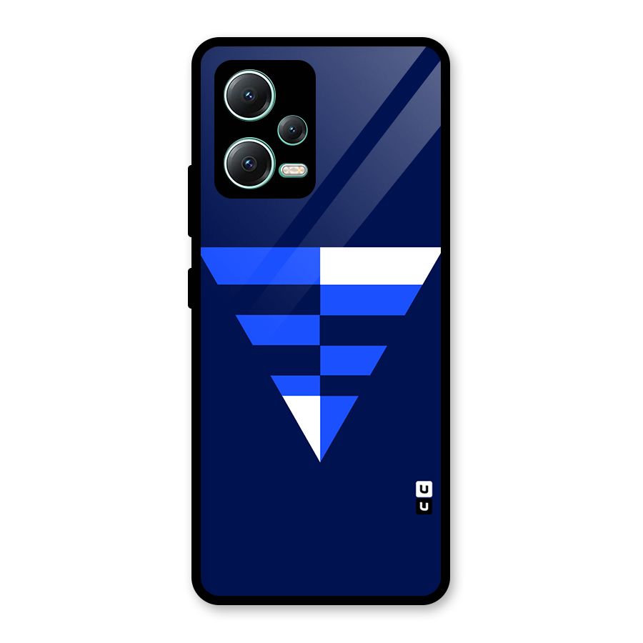 Minimalistic Abstract Inverted Triangle Glass Back Case for Redmi Note 12 5G