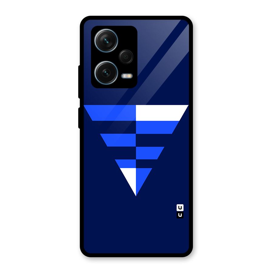 Minimalistic Abstract Inverted Triangle Glass Back Case for Redmi Note 12 Pro Plus 5G