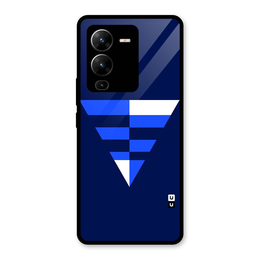 Minimalistic Abstract Inverted Triangle Glass Back Case for Vivo V25 Pro