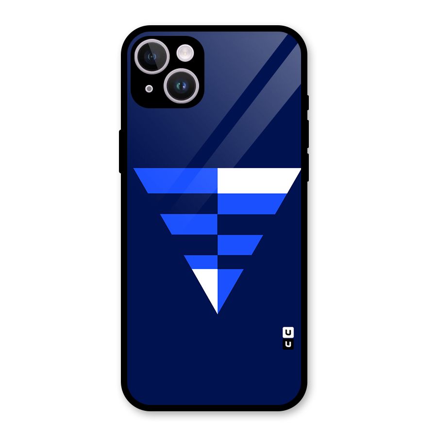 Minimalistic Abstract Inverted Triangle Glass Back Case for iPhone 14 Plus