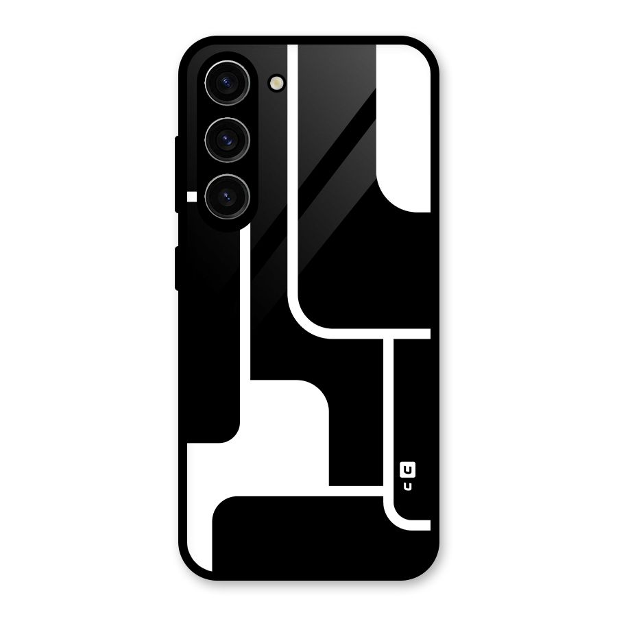 Minimalistic Shapes Glass Back Case for Galaxy S23