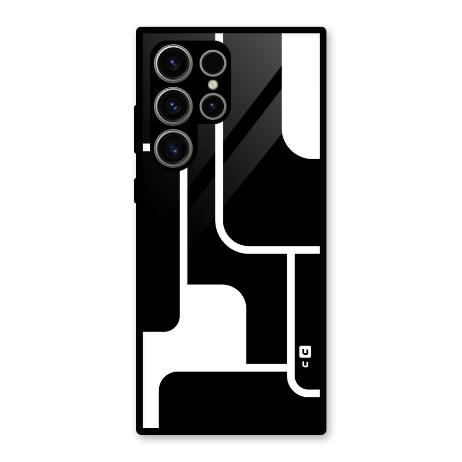 Minimalistic Shapes Glass Back Case for Galaxy S23 Ultra